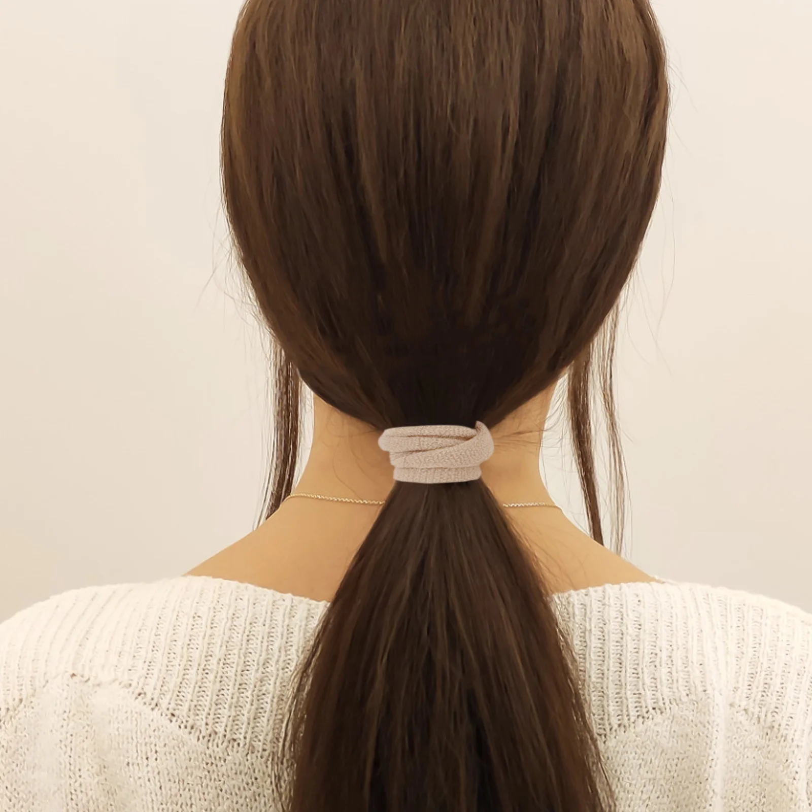 

60pcs High Elasticity Hair Ties Soft Cotton Seamless Design Mixed Colors Thick Hair Rope For Women Ponytail Holders