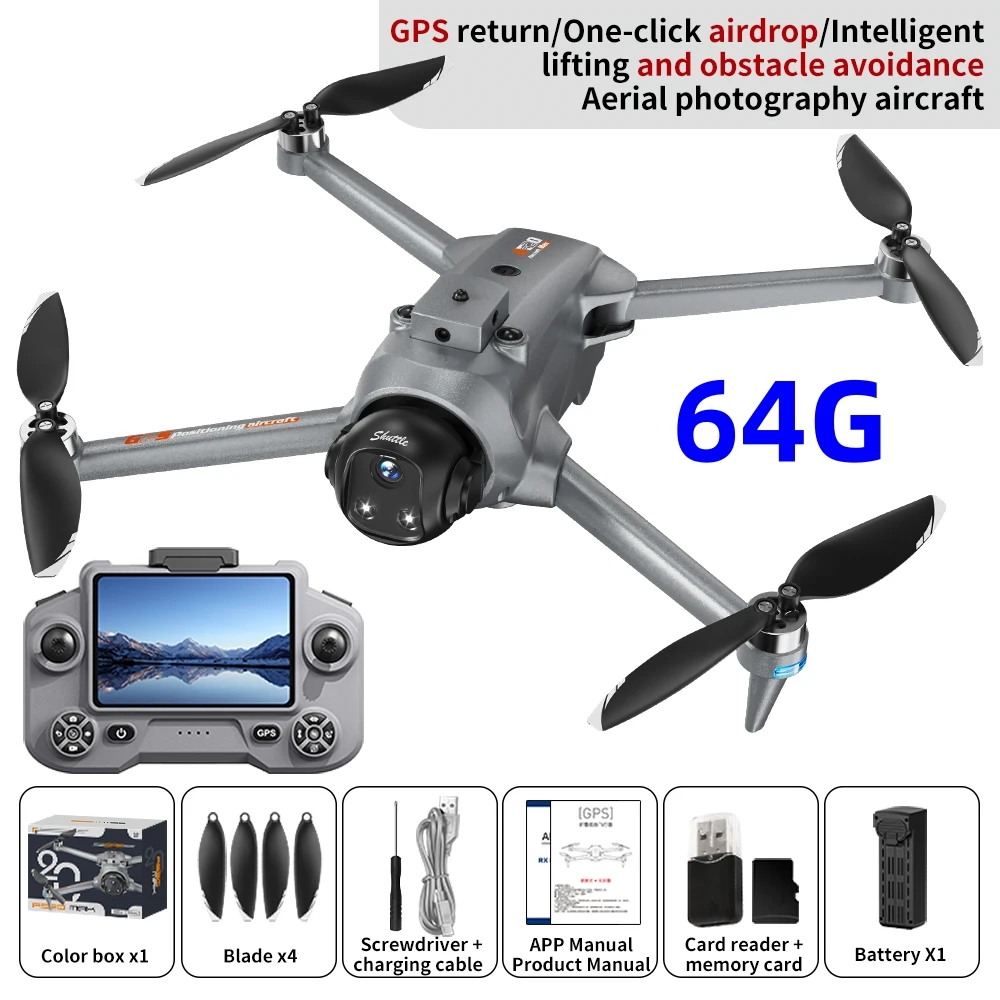 AE20 MAX GPS 드론 4K 프로페셔널 HD 듀얼 카메라 5G 와이파이 360 ° 장애물 회피 브러시리스 접이식 쿼드콥터 RC 드론