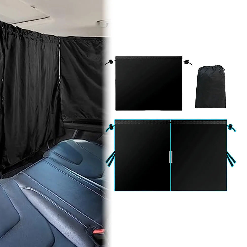 Heat Insulation Drapes Car Partition Curtain Outdoor Camping 95 Light Blockage Flexible Design Curtains For SUVs For Sedans