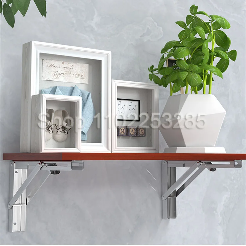 2Pcs Multiple Sizes Triangle Folding Angle Bracket Heavy Support Adjustable Wall Shelves Mounted Table Shelves Home Hardware