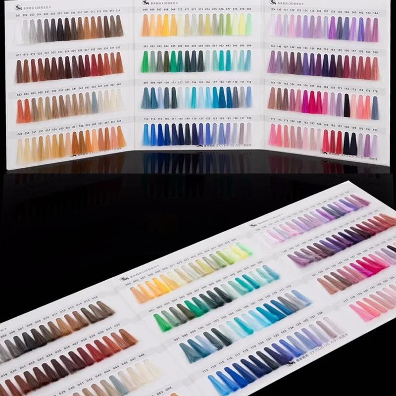 

Customized Wig Color Card Book Custom High-Temperature Fiber Universal Tear Line Yarn Book High-End Color Card Boo
