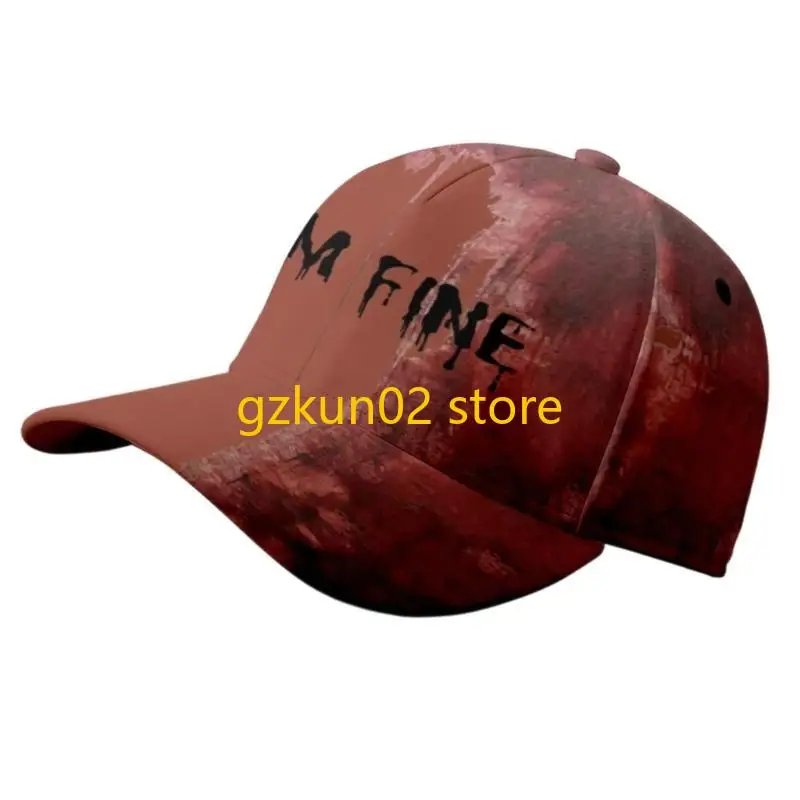 قبعة KXRB المبتكرة لحفلات الهالوين مع طباعة دم للجنسين قبعات بيسبول قابلة للتعديل #2