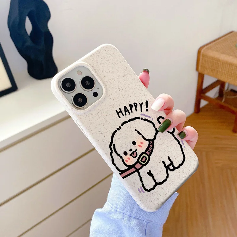 Gourde Cute Fun Puppy Cartoon patterns  Phone Case for Iphone 16 15 14 12 13 11 Pro Max IP 7 8 Plus Iphon X XS XR Xs Max