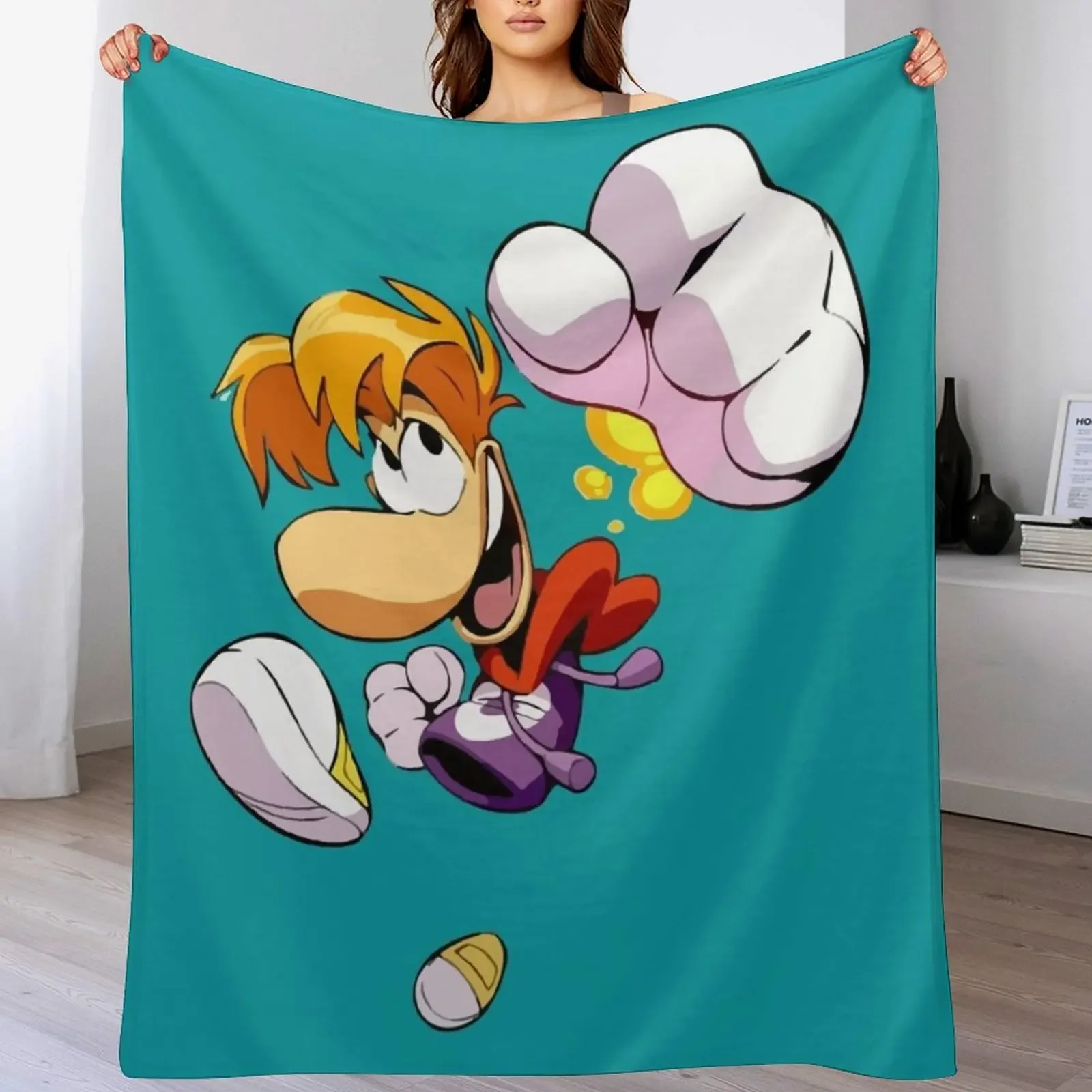 Rayman Fist Throw Blanket Flannels decorative manga Blankets