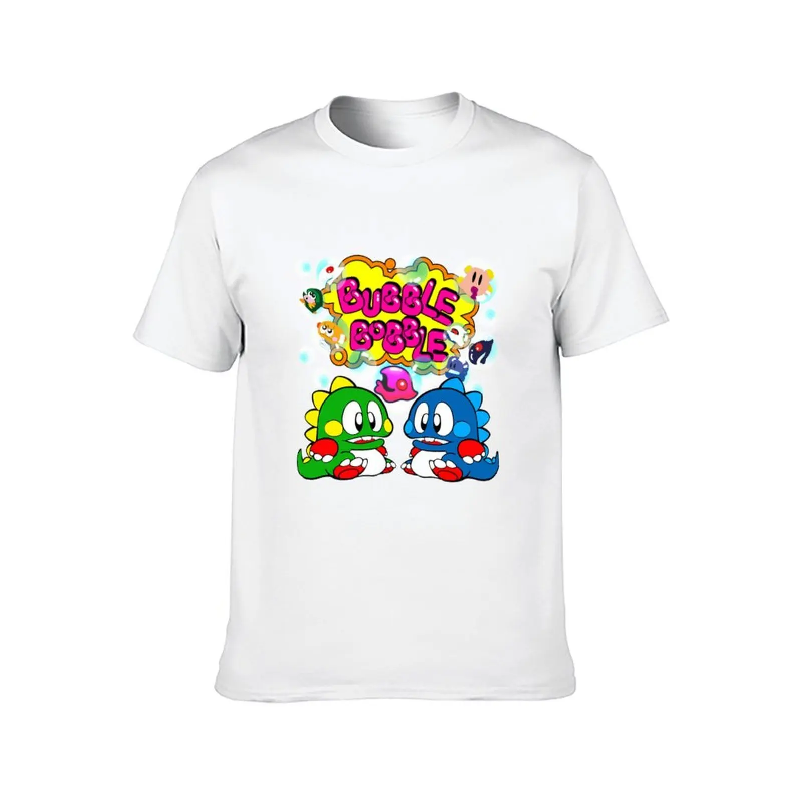 تي شيرت Bubble Bobble Retro تي شيرت مع مطبوعات تي شيرت أنيمي