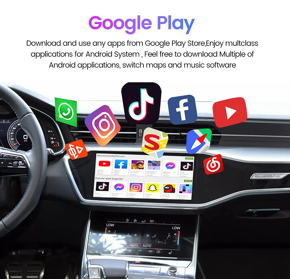 2024 Hot CarPlay Ai Tv Box 2+32GB Android 13 Support Netflix YouTube Wireless CarPlay Android Auto For Toyota VW BMW Audi KIA