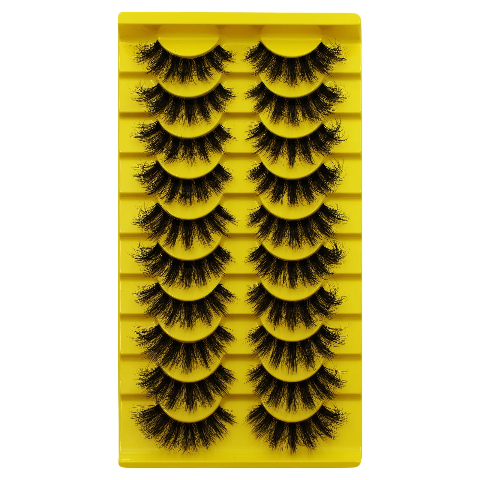 رموش صناعية سميكة ، رموش وهمية ثلاثية الأبعاد ، رموش شريطية روسية ، مكياج فوضوي ، 10 أزواج