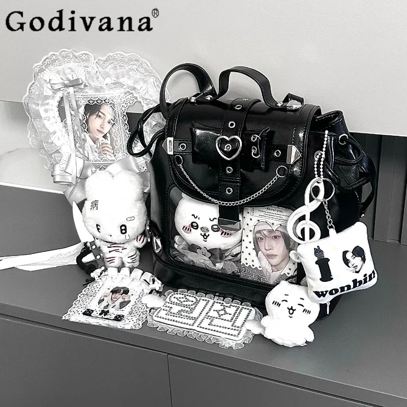 

Y2K Subculture Japanese Original Lolita Backpack Gothic Style Sweet Cool Girl Cute Doll Bag Daily Commute Versatile Pain Bag