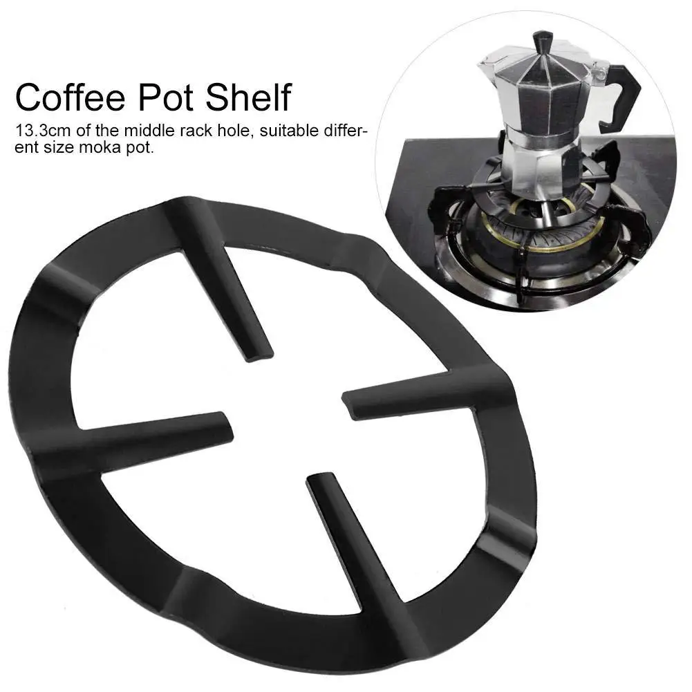 1Pc Stainless Steel Gas Cooker Rack Mocha Pot Coffee Pot Rack Kitchen Gas Stove Coffee Stand Simmer Ring Safe Stovetop Reducer