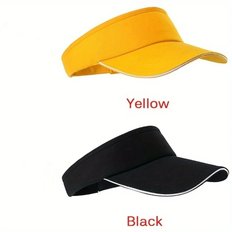 1pc Women's Sun Visor for Outdoor Sports, Long Brim & Ponytail Hole, Breathable Adjustable for Running Hiking Driving