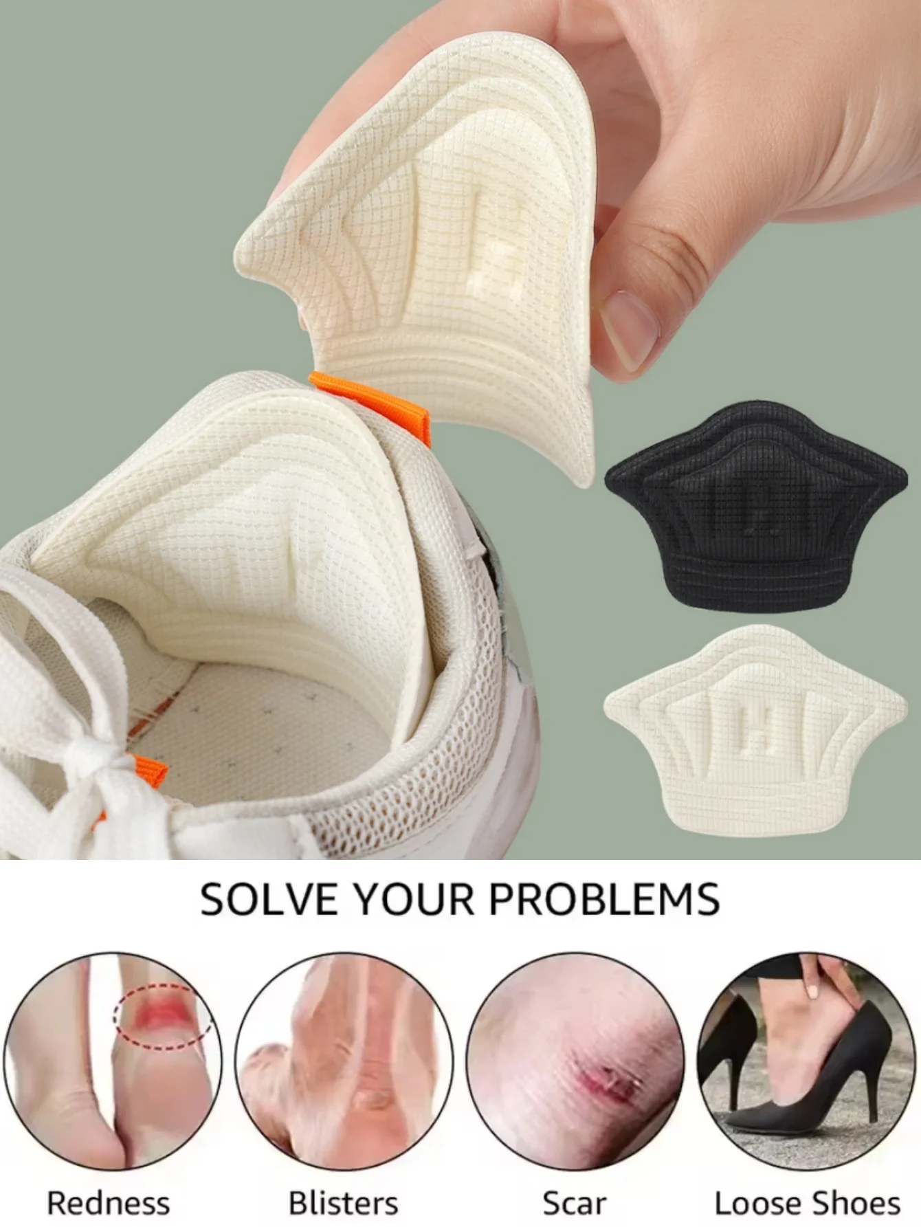 3-24Pairs النعال منصات كعب للأحذية الرياضية قابل للتعديل حجم مكافحة ارتداء قدم وسادة وسادة إدراج نعل كعب حامي الخلفي ملصق