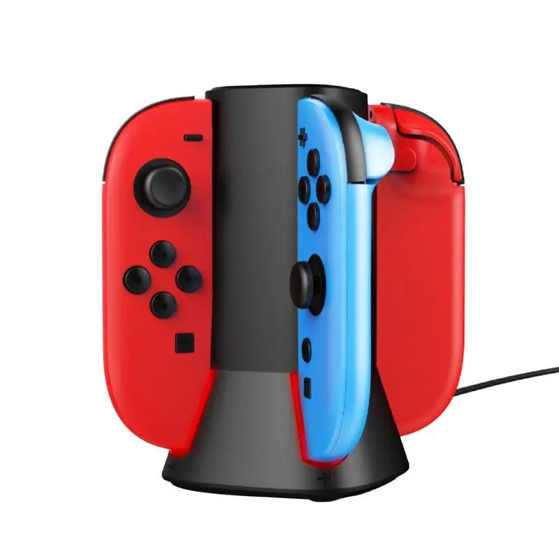 للتبديل 2 أذرع التحكم في ألعاب الفيديو جهاز شحن غمبد محطة شاحن حامل شحن محمول لقاعدة شاحن وحدة التحكم في ألعاب الفيديو