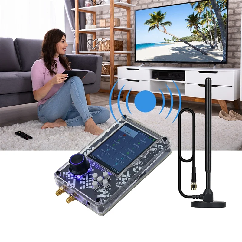 A29F-Für Hamgeek R10C+ H2M Hackrf Portapack SDR Radio montiert V2.0.2 mit SMA Kabel Antenne Software Defined Radio