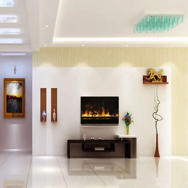 Fire 36 Inch  Electric Fireplace with Steam Artificial Fire Flame