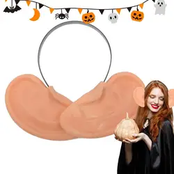 Jum-bo False Ears With Furry Black Ear Funny Clown Halloween Photo Props Funny Giant Ears Costume Prank Headwear
