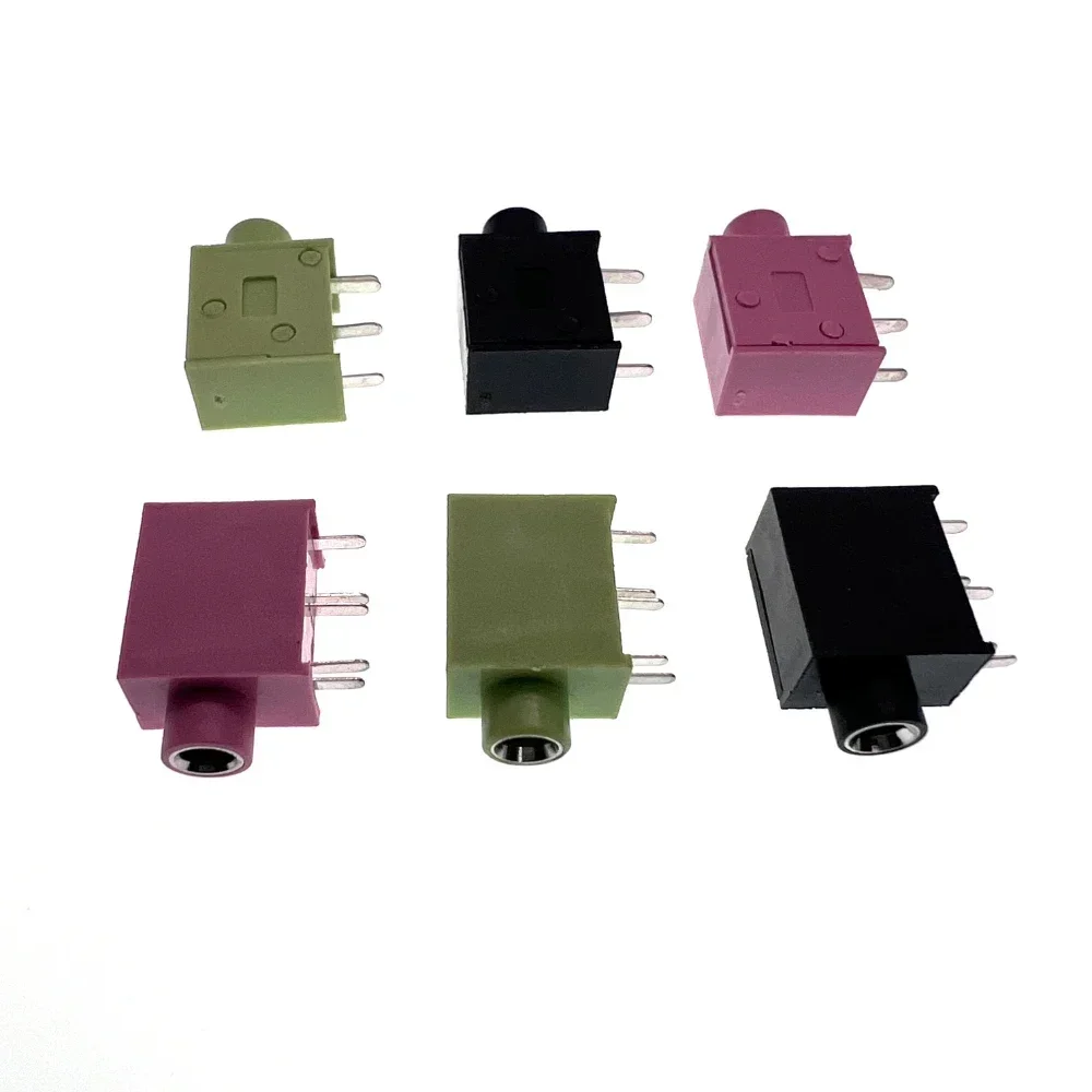 100PCS 3.5mm Stereo Headphone Connector PJ215 PJ-325 Five Colours Audio Video Jack Socket Power Plug Adapter