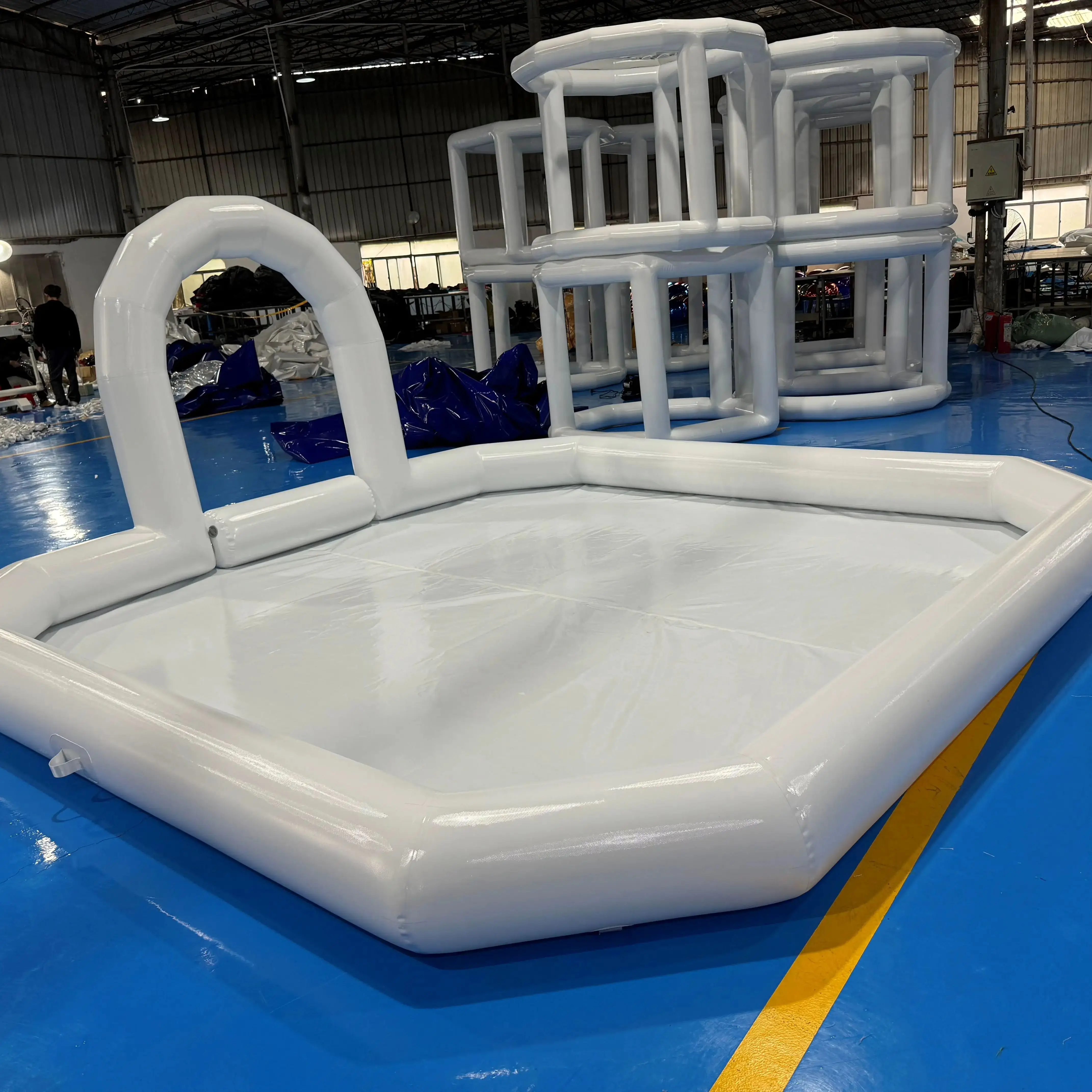 PVC سميكة ملاهي نفخ سيارة ممتصة للصدمات المسار سباق السيارات المسارات للأطفال سيارة ممتصة للصدمات قابلة للنفخ #2