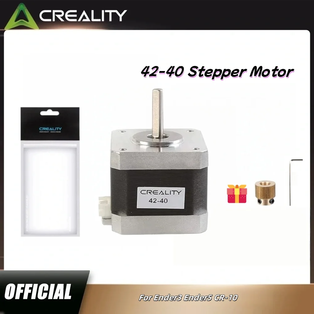 Creality 42-40 Stepper Motor with Extruder Gear Low Noise ,for Ender3 Ender5 CR-10,and Stepper Motor Heat Sink 3D Printer Part