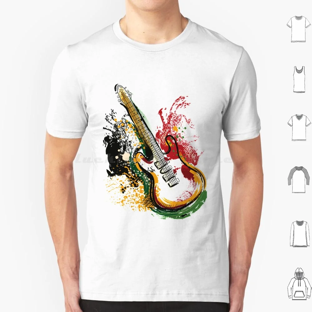 Colorful Guitar T Shirt Men Women Kids 6xl Music Music Glam Band Pop 80s Brian Eno 70s Eno Bowie Bryan Ferry Album 1970s