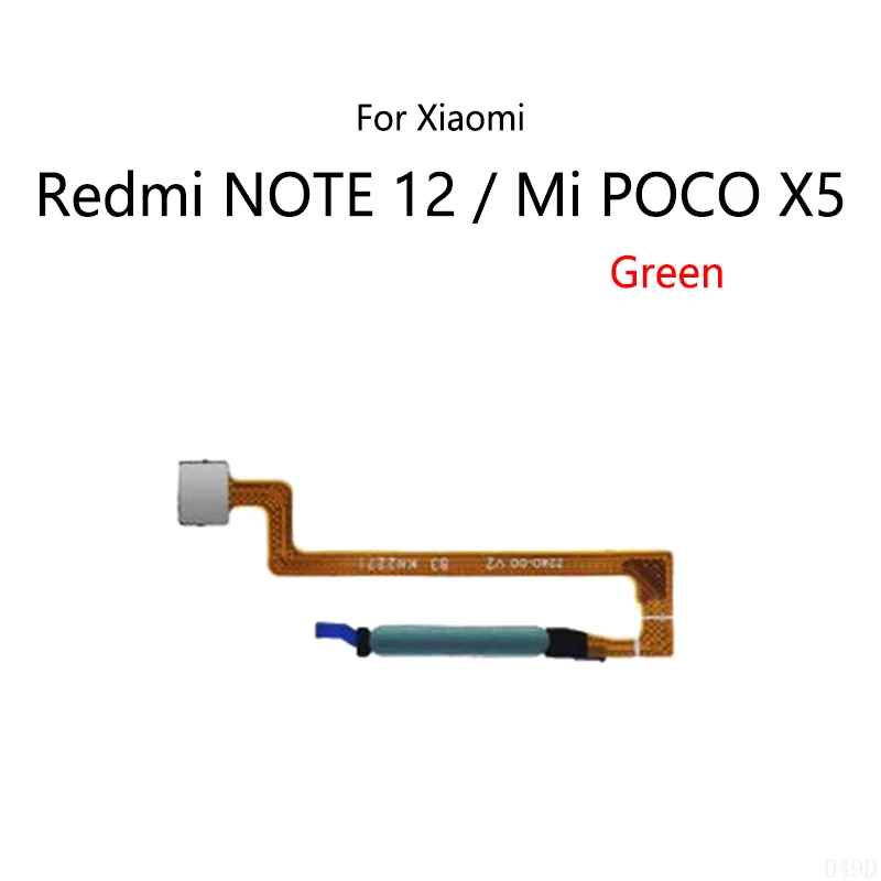 Pemindai sidik jari tombol Home Kabel Flex Sensor kembali Menu ID Sentuh untuk Xiaomi Redmi NOTE 12 5G / Mi POCO X5 Pocophone