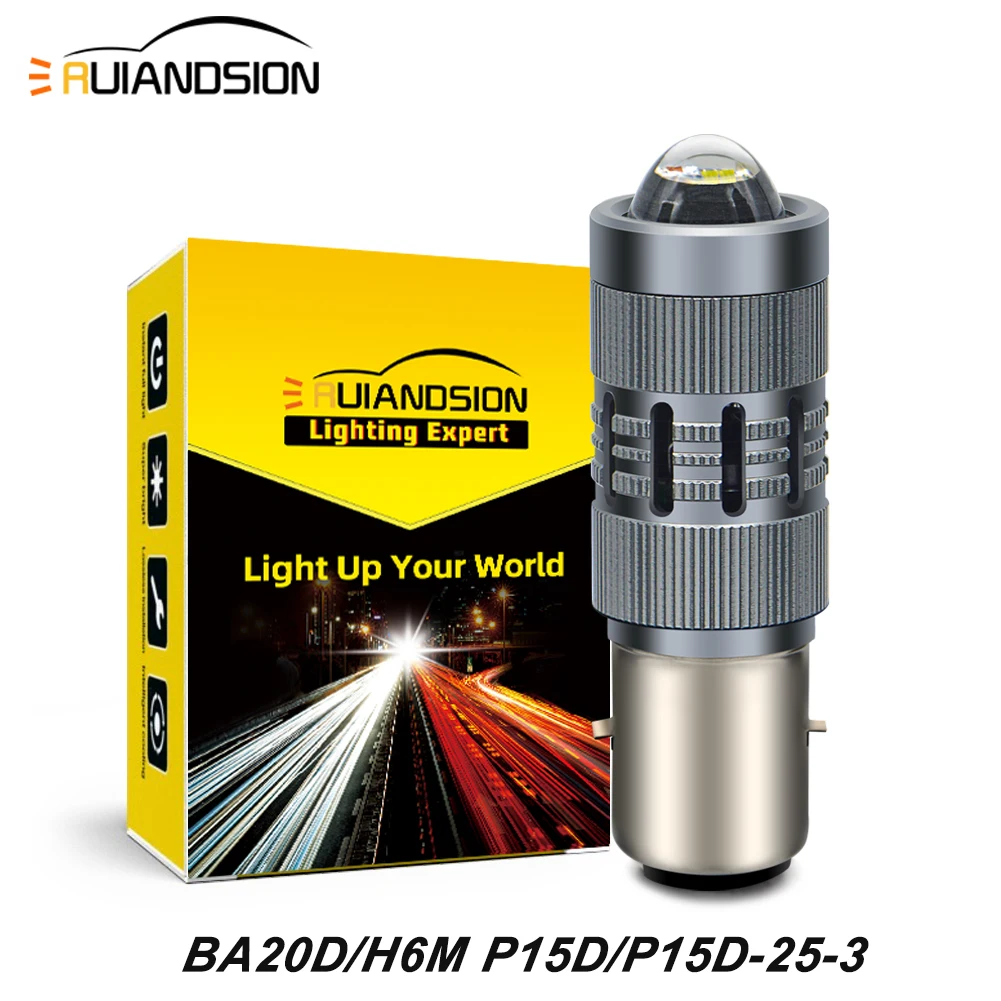 

H6 H6M PX15D P15D-25-1 P15D-25-3 BA20D 30W 1200LM Motorcycle Modified Headlight LED Hi/Lo Beam Head Light Motorbike Lamp Bulb