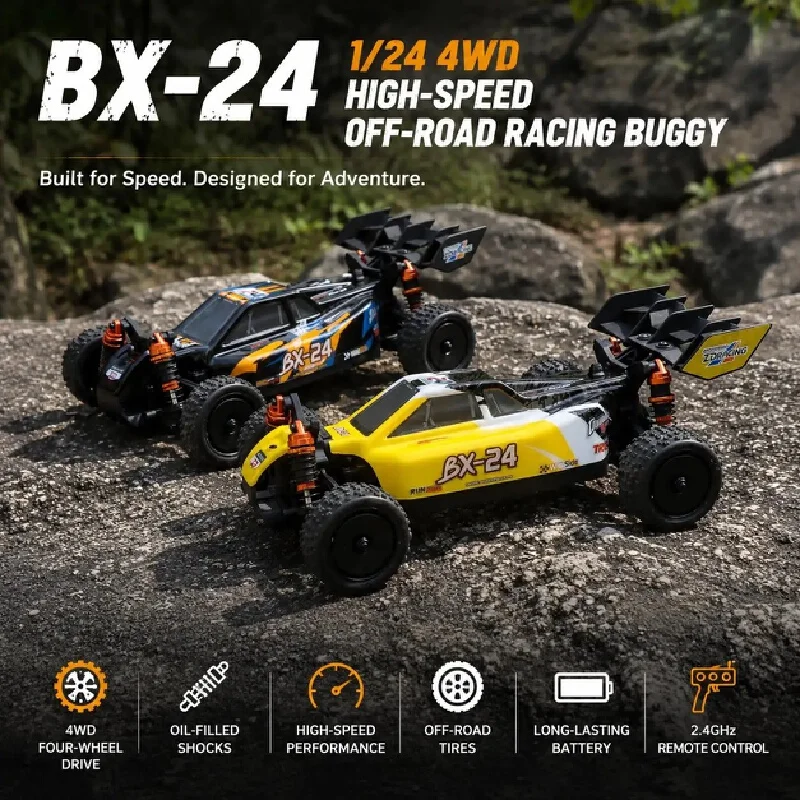 ZD Racing BX-24 Mini RC Buggy 4x4 1/24 Competition Grade Off Road Racing Car Aluminum Alloy Frame Jump Drift Climbing RTR Model