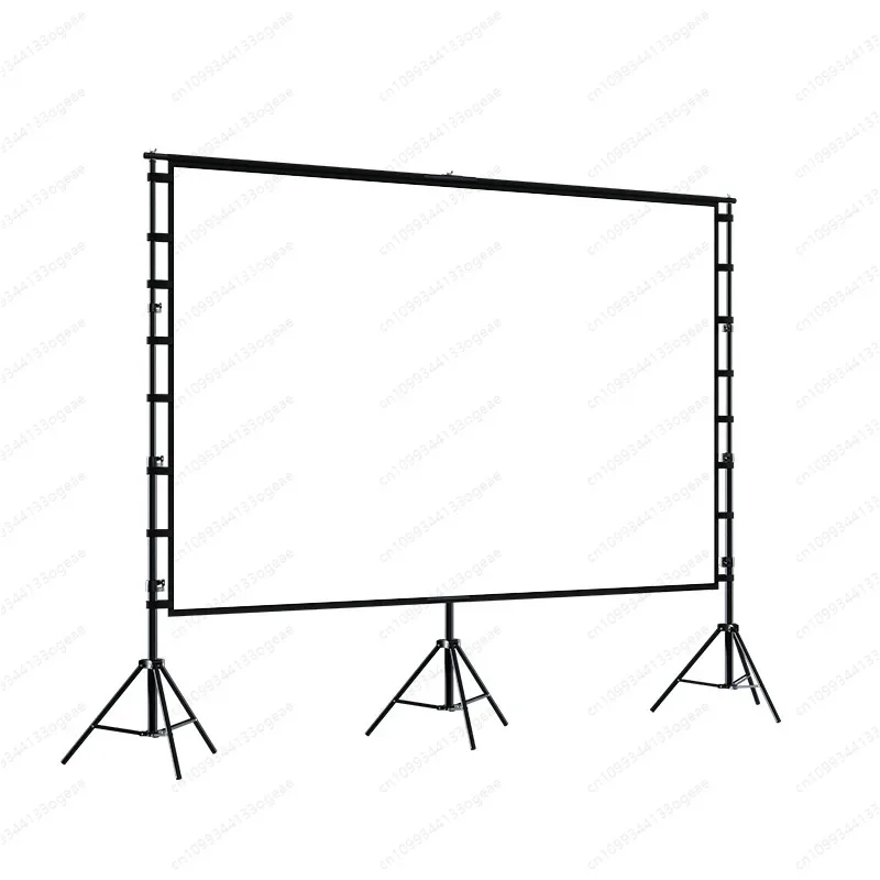 3. Bracket outdoor projection screen, 180 inch large projection screen, portable mobile stand, camping projector screen