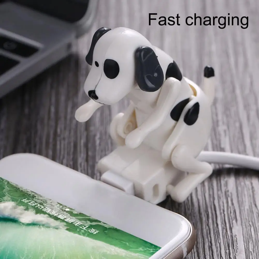 Fun Humping Dog Charger Cable Relieve Stress Efficient Quick Charging Smart Chip Type-C/8-Pin/Micro USB Charger Cord