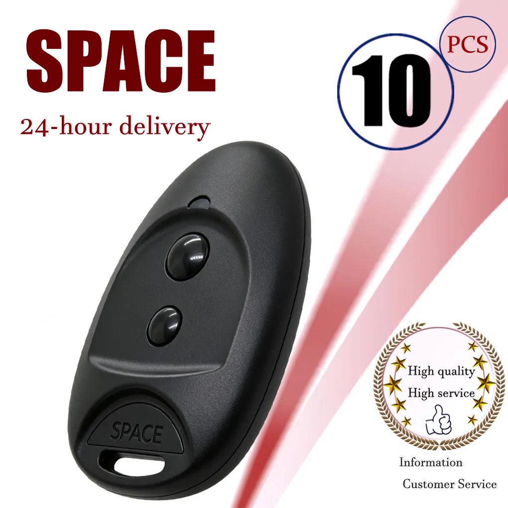 10PCS SPACE SP2 Rolling Code Garage Door Remote Control 433.92MHz 2 Button Universal Gate Opener Transmitter for Sliding Gate Ro