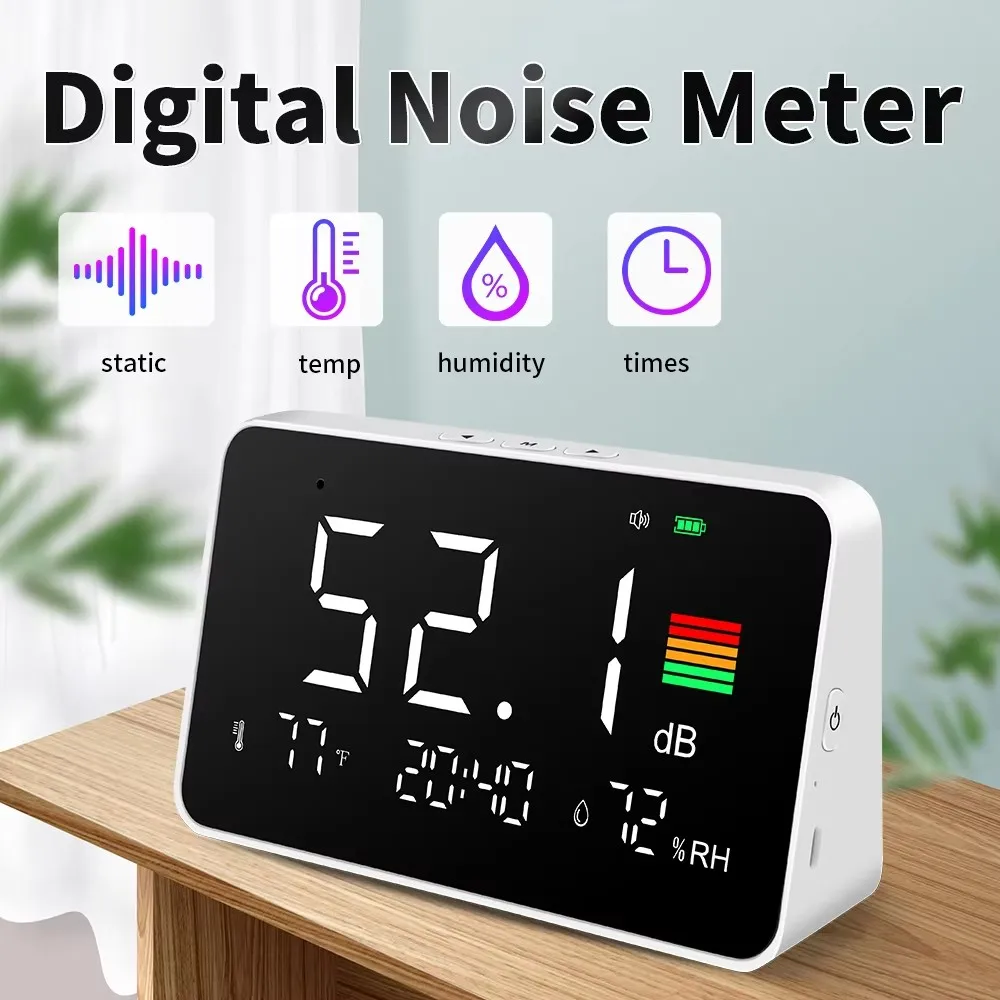 SNAKOL SK-219N Desktop Digitaler Schallpegelmesser mit Großem LCD-Bildschirm 30-130dB Hochpräziser Lärmmessgerät-Tester