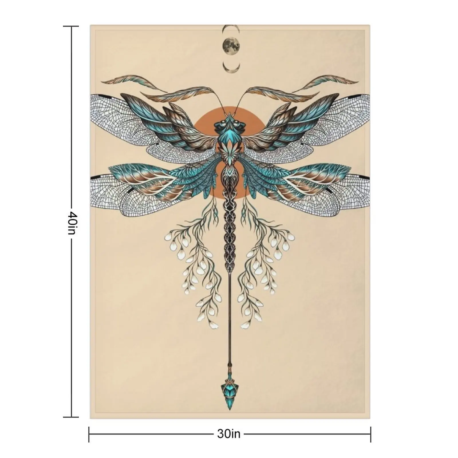 Dragon Fly Tattoo Throw Blanket Soft Beds Comforter Luxury Designer Bed covers Blankets