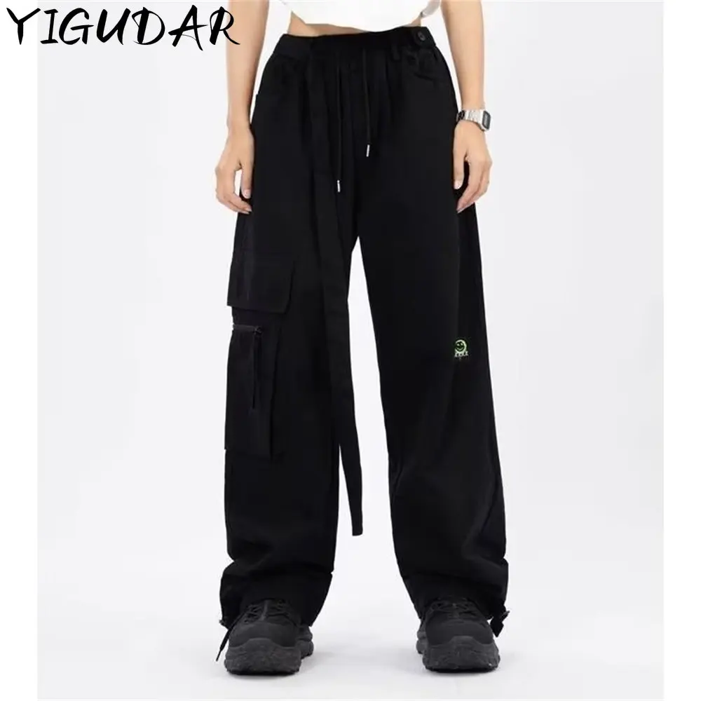 

Women Cotton Linen Loose Wide Leg Pants 2023 Spring Summer Office Lady Casual Solid Jogger Elastic Waist Oversized Trousers