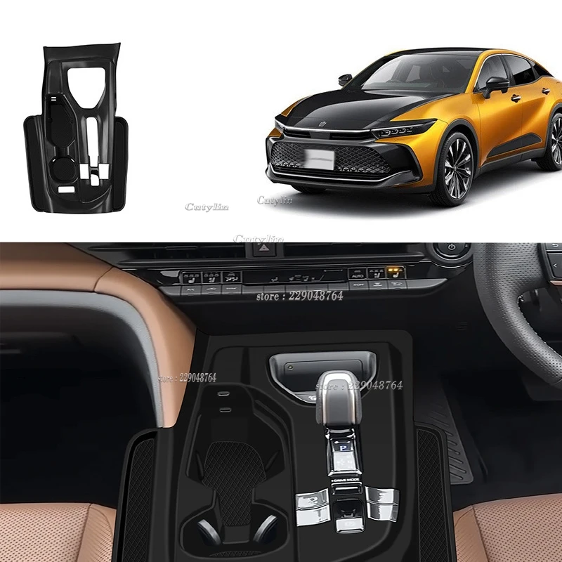 

RHD For Toyota Crown Cossover 2023-2025 silicone Central control gear shift Panel water cup Storage box Interior Accessories