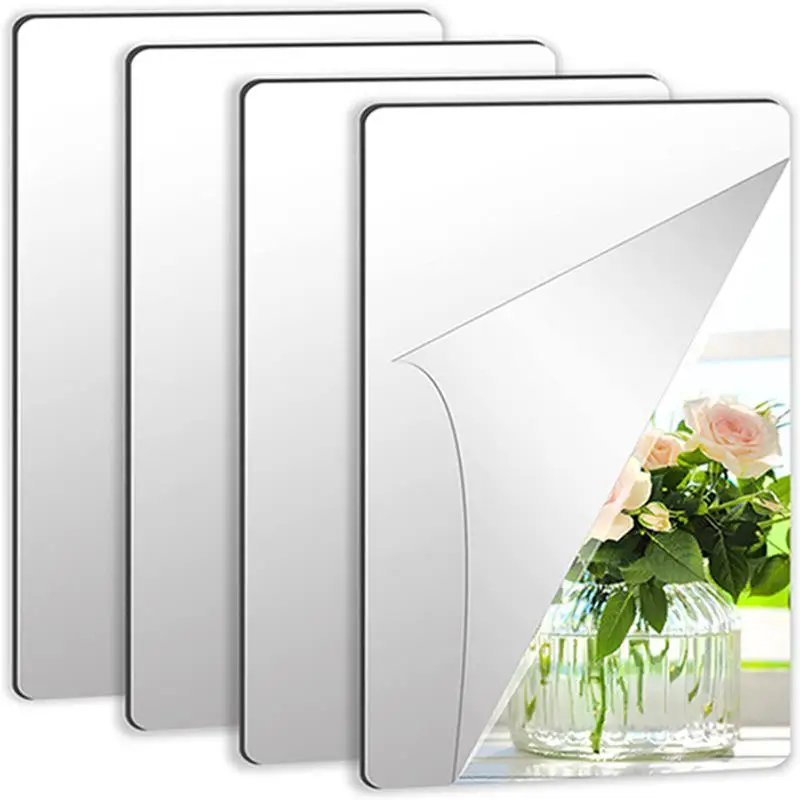 ⑧ Self-adhesive Acrylic Mirror Bathroom Shower Makeup Anti Fog Mirror Sticker Tile Shaving Mirror For Door Wardrobe Home Decor