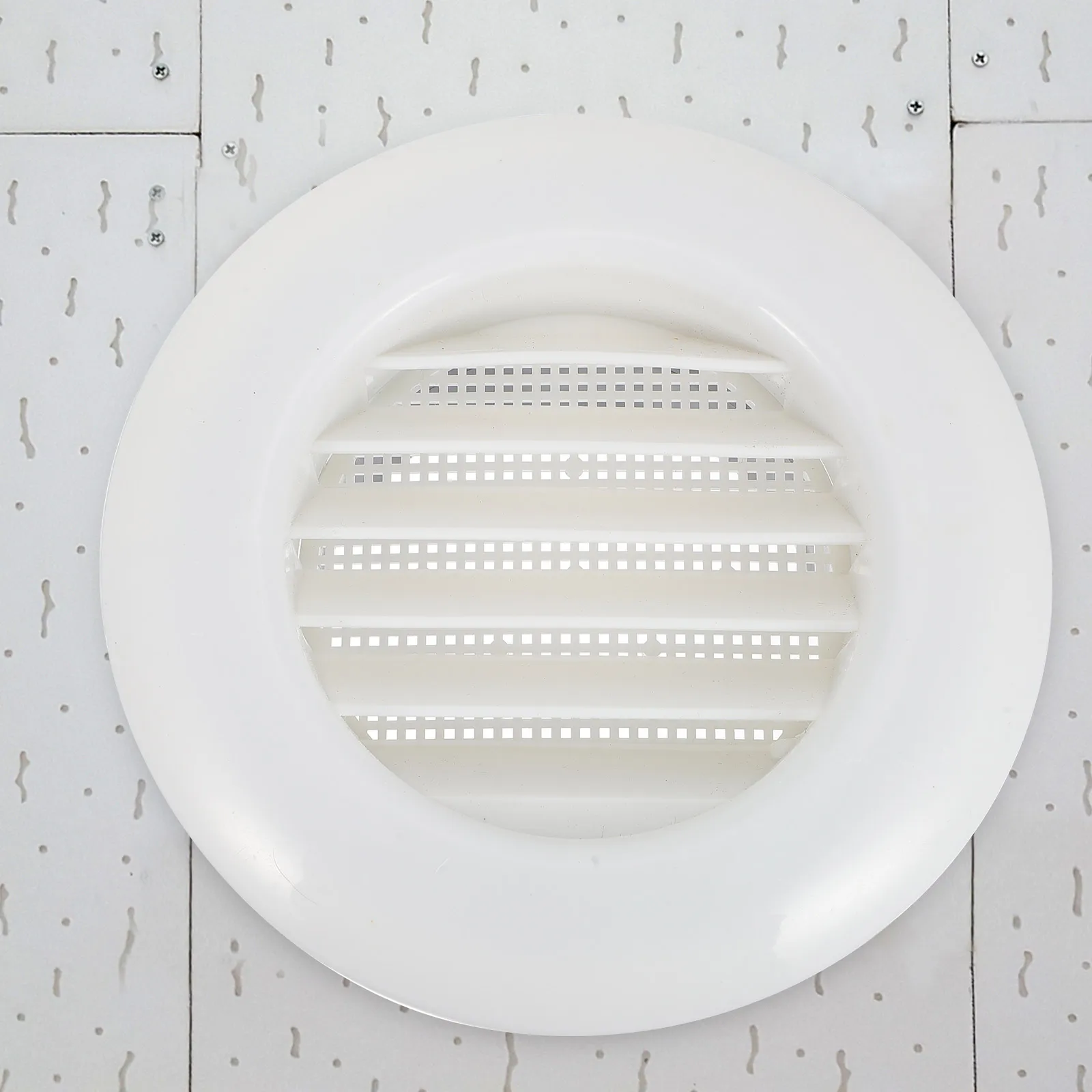 

2Pcs Round Air Vent ABS Material Oblique Blinds Design Home Air Outlet Exhaust Ventilation Grille Cover for Bathroom Kitchen