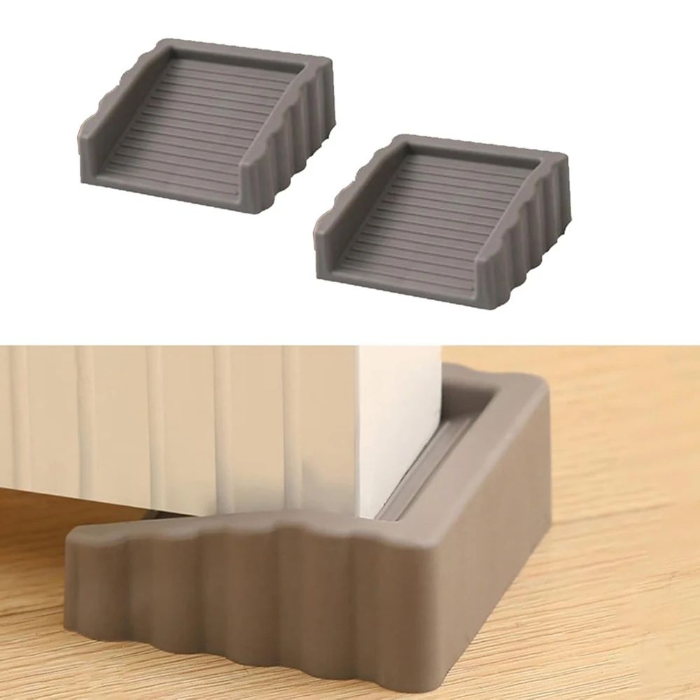 2PCS Safety Silicone Door Stop Block Wedge Door Stop Reusable Shock Absorbing Block Home Office Door Handle Block Door Rear Fixe