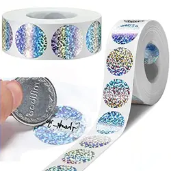 Round Self-Adhesive Love Message Scratch Off Stickers Coating Labels DIY Lottery Ticket Activity Card Material