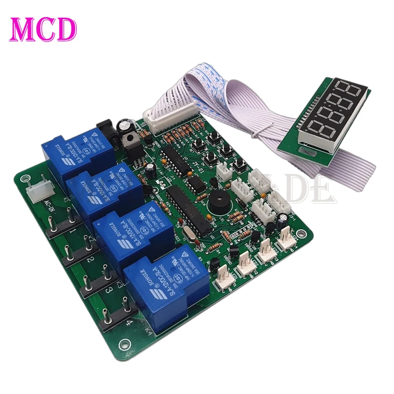 JY-21 Coin Operated Multi Channel Timer Board for Bill Acceptor Coin Acceptor, Car Wash Machine, Time Control PCB with All Lines