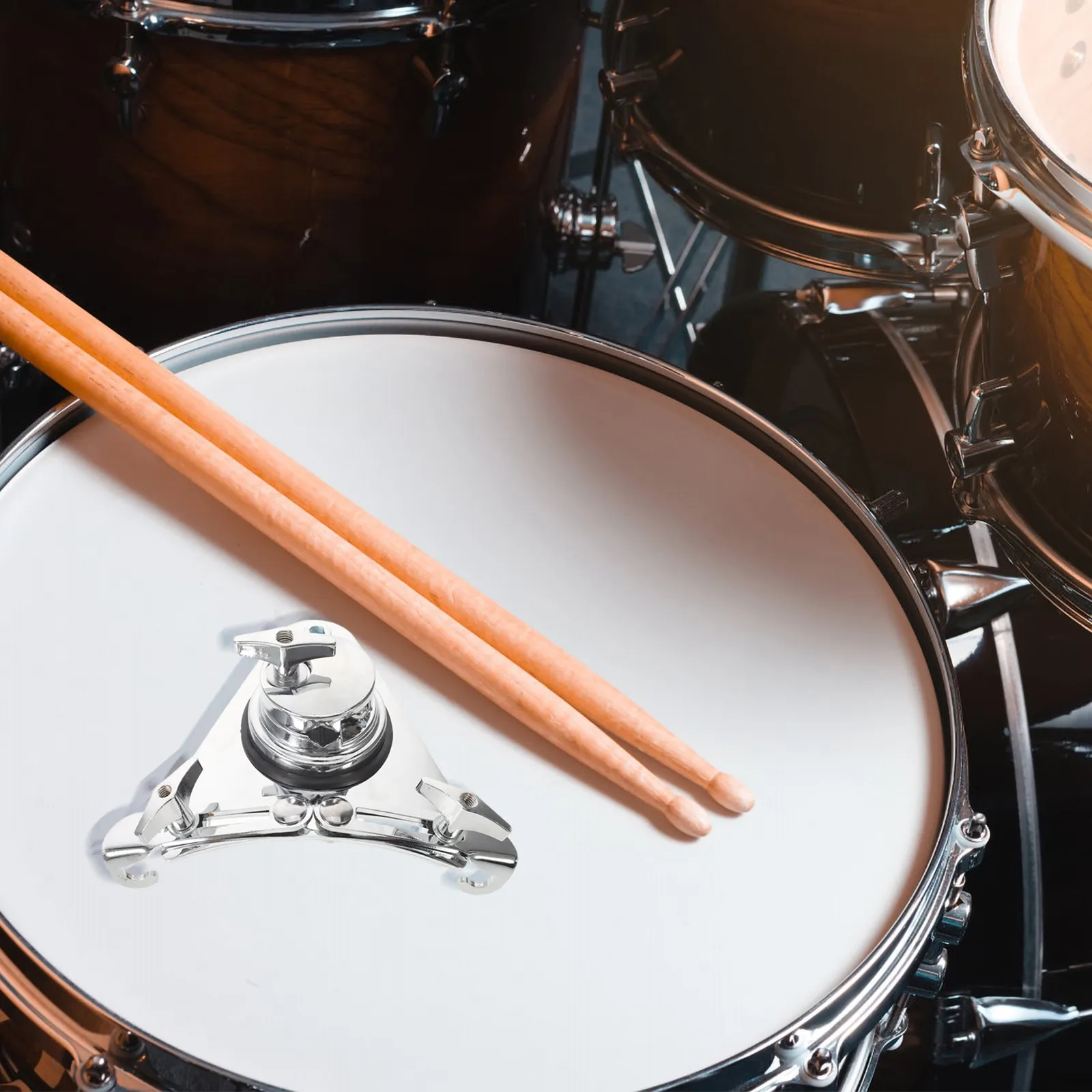 

Drum Clamp Mount Reinforced Suspension Clip Fast Setup Cymbal Mount Tom Drum Holder Rack Percussion Accessory Instruments