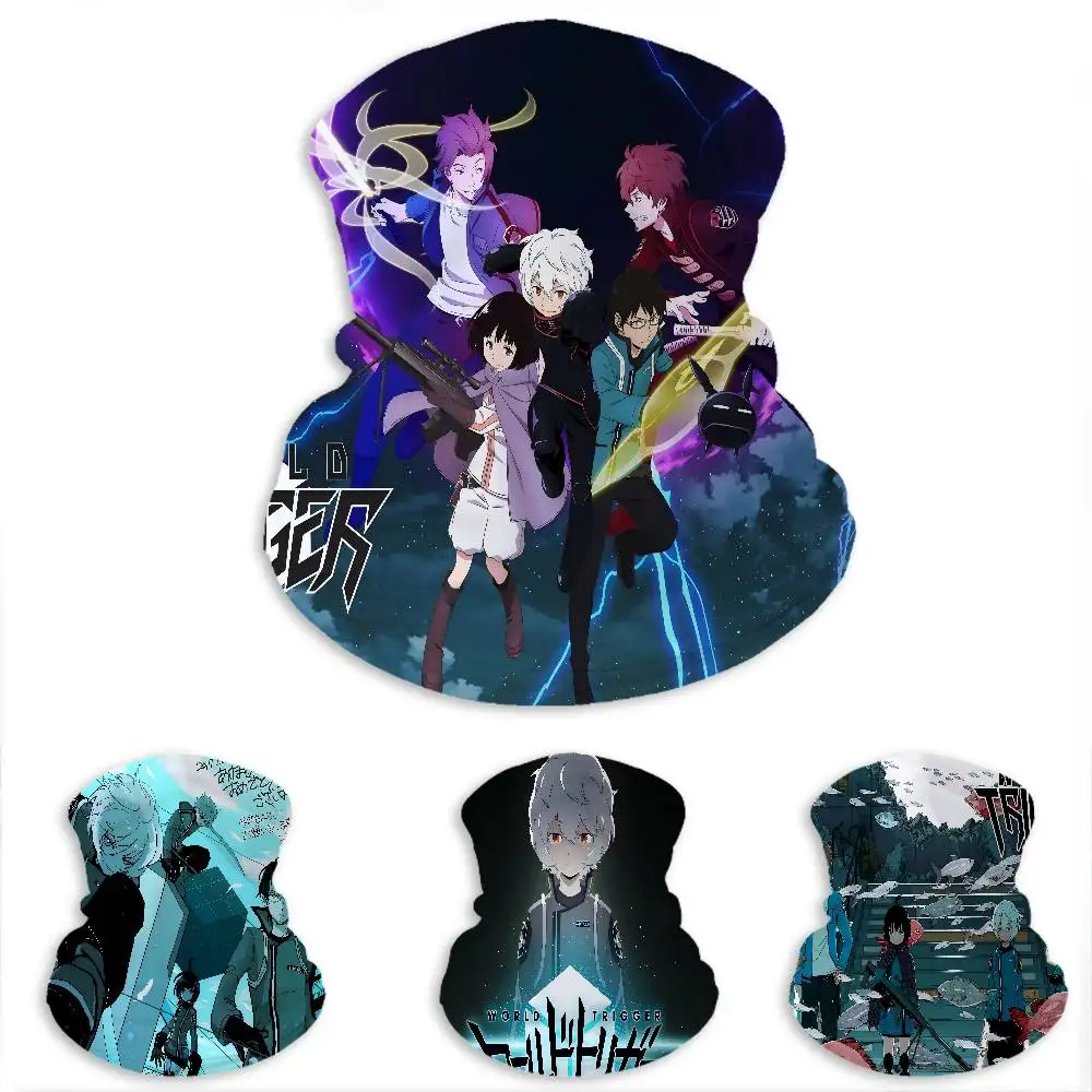 W-World-Trigger-Anime Multifunctional windproof neck tube breathable scarf for hiking skiing motorcycle all outdoor scenes
