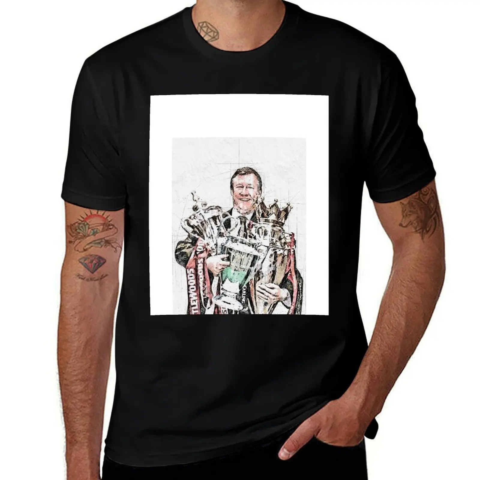 Sir Alex Ferguson T-Shirt Casual Soft Cotton Short Sleeve Tee T-Shirt
