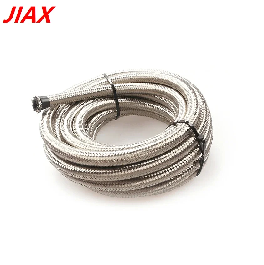 AN8 Fuel Tubing Kit Stainless Steel Braided Fuel Line Fittings Hose End Adapter for All Auto Part