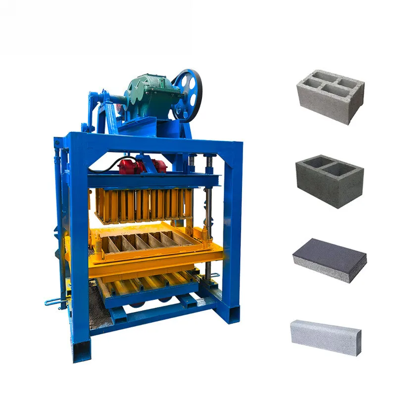 

Small Hollow Block Machine Semi-automatic Brick Making Machinery Equipment Brick Making Machine QTF4-24