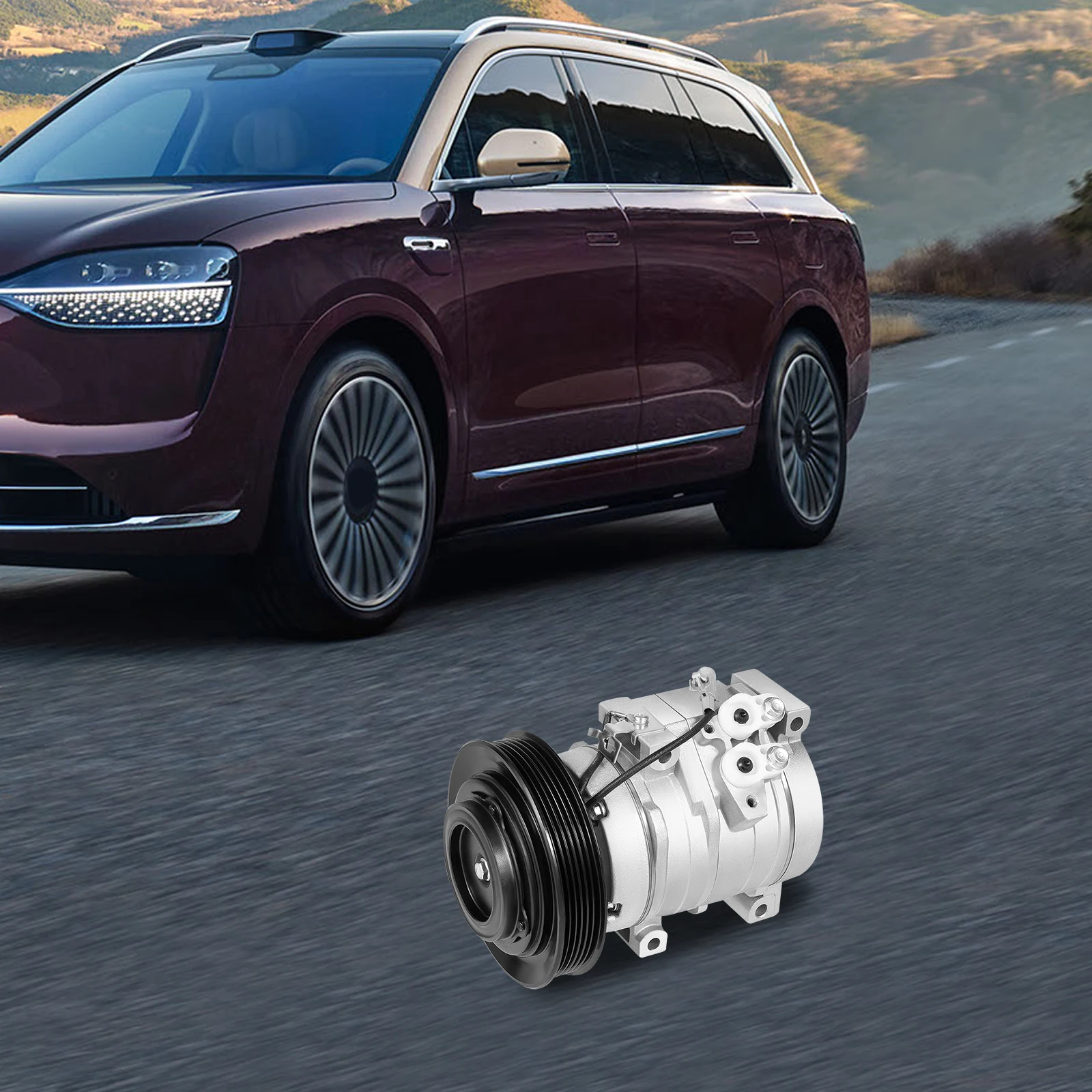 ضاغط تكييف الهواء الحديث مع مضخة ضاغط مكيف الهواء القابض لكاديلاك شيفروليه جي إم سي هامر #4