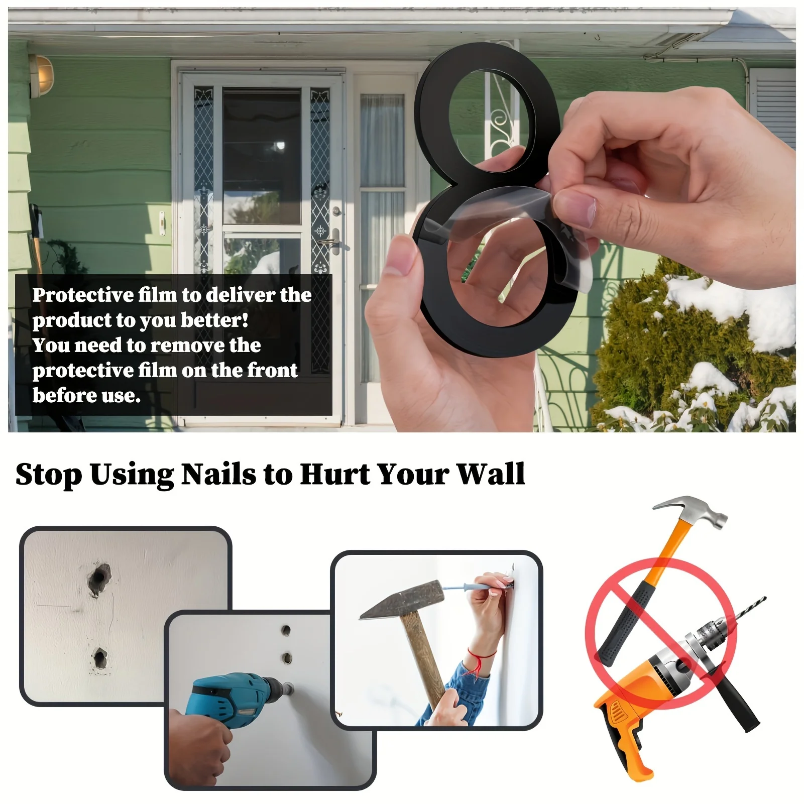 5 سنتيمتر الاكريليك الذهب لوحة الباب الرقمية صندوق البريد ثلاثية الأبعاد لوحة العناوين مناسبة للمنزل ، شقة ، الفندق ، ولافتات رقمية للفندق لتقوم بها بنفسك