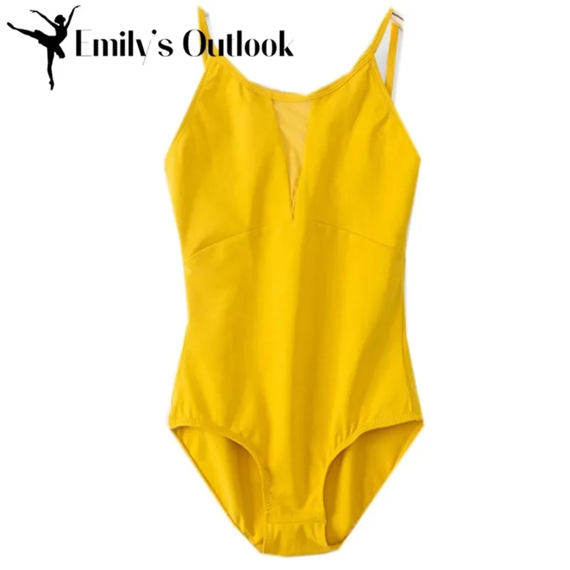 Meisjes schouderbanden hemdje turnpakje ballet dans gymnastiek actieve tank unitard bodysuit gember roze