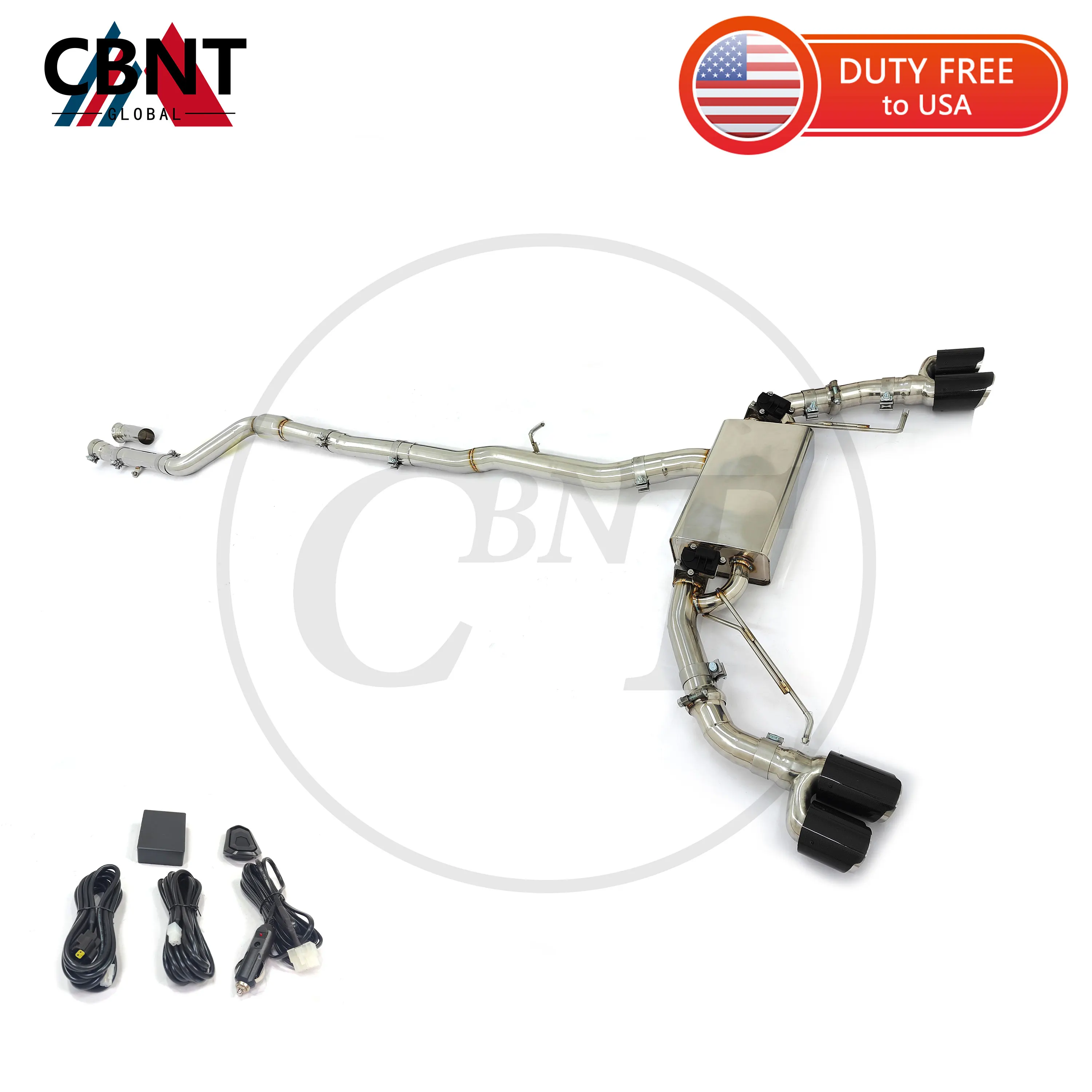 

CBNT High Quality Valvetronic Catback Exhaust for BMW G01 X3 30i B48 2.0T SS304 Valved Exhaust Pipe Muffler with Four Tips