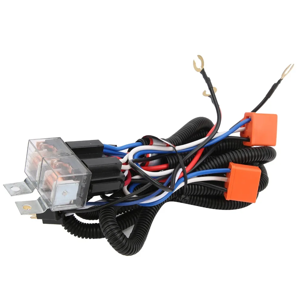 

DC 12 В H4 жгут реле фар водонепроницаемый шнур керамический выпрямитель фар реле жгут проводов комплект освещения автомобиля