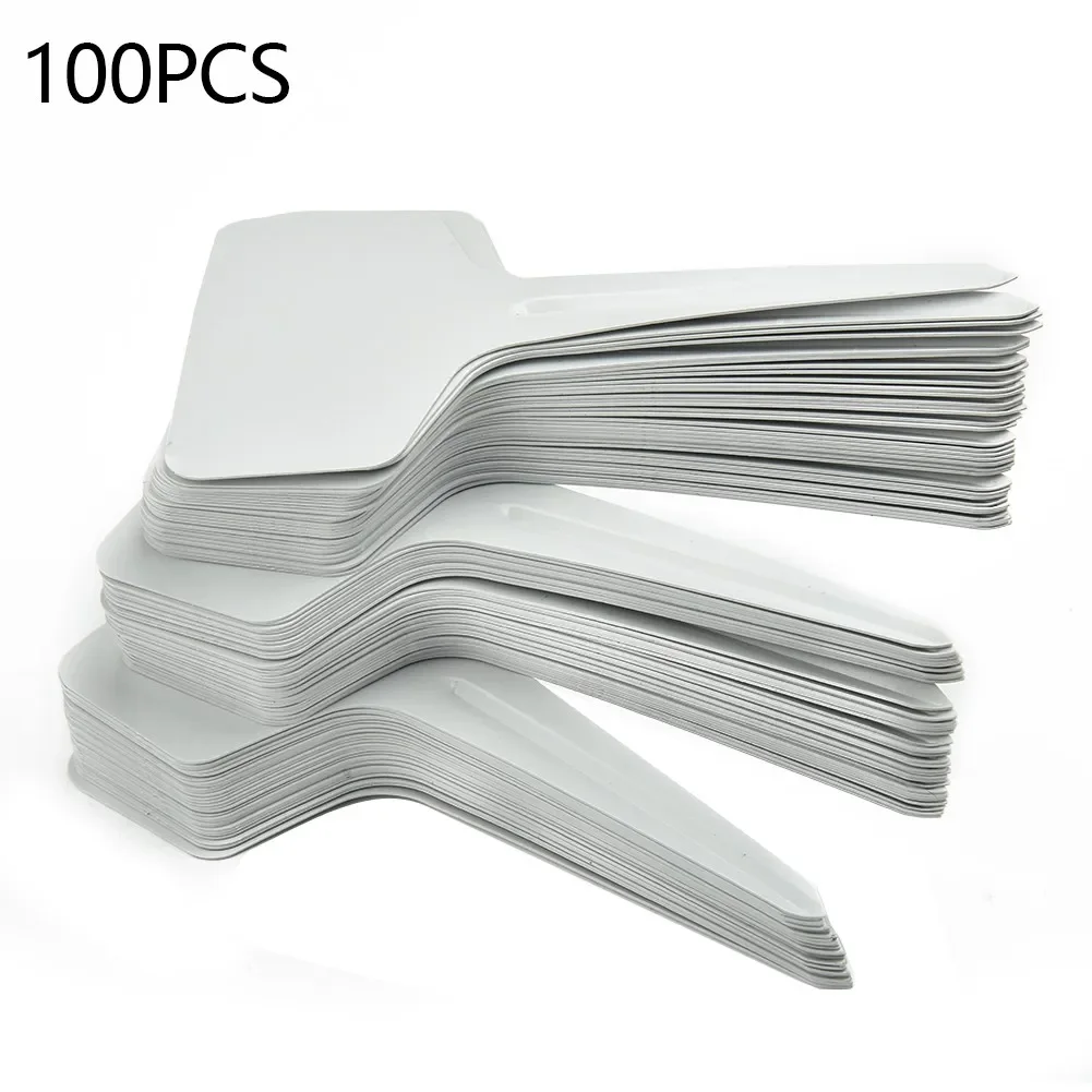 100 PCS Garden Labels Plant Waterproof Classification Sorting Sign Tag Ticket Plastic Writing Plate Board Plug In Card Colorful