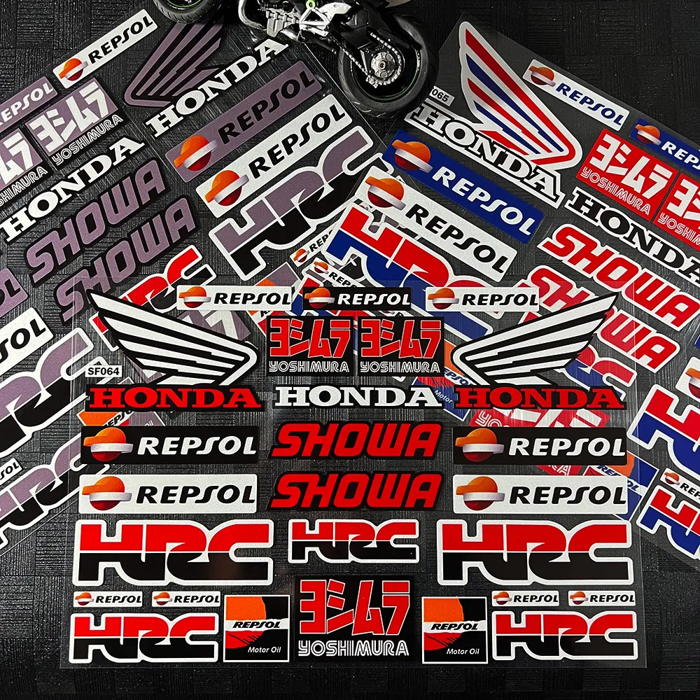 

Motorcycle Stickers for Honda Decals Letter Wings Shape Decals for Helmets Luggage Exhaust Pipe Reflective Stickers Decor